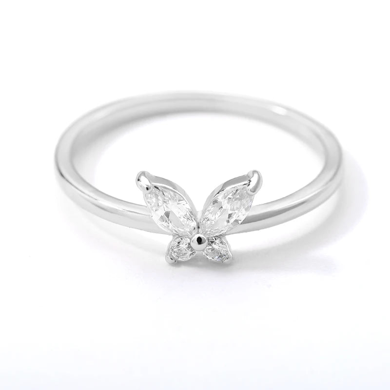 Crystal Butterfly Ring
