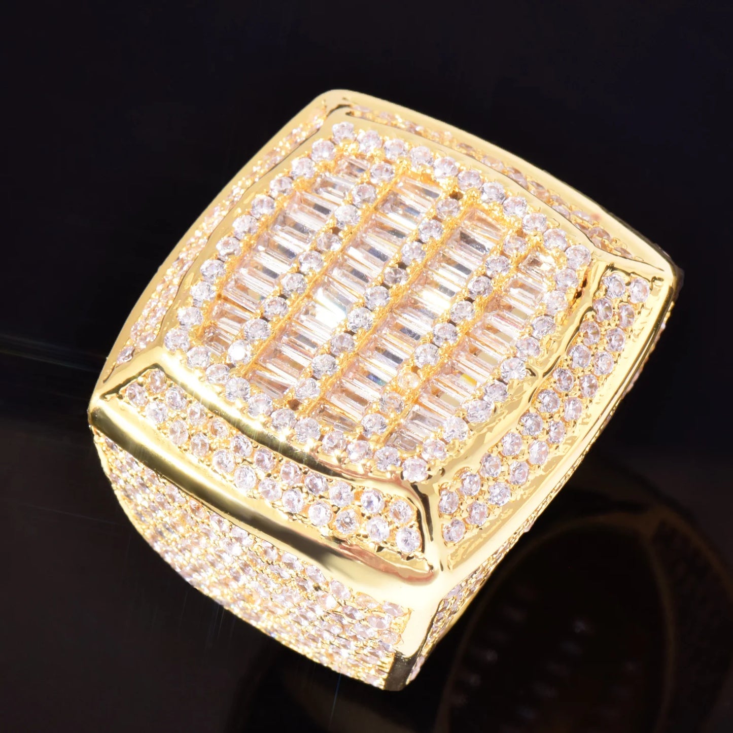 CUC Iced Out Baguette Ring
