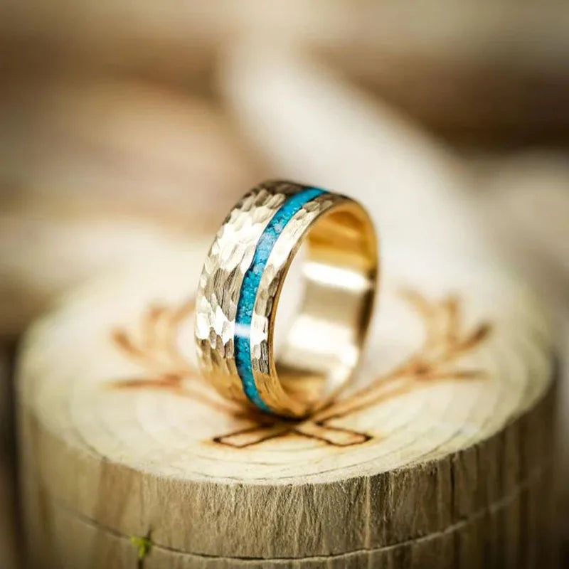 Handmade Enamel Wide Band Ring