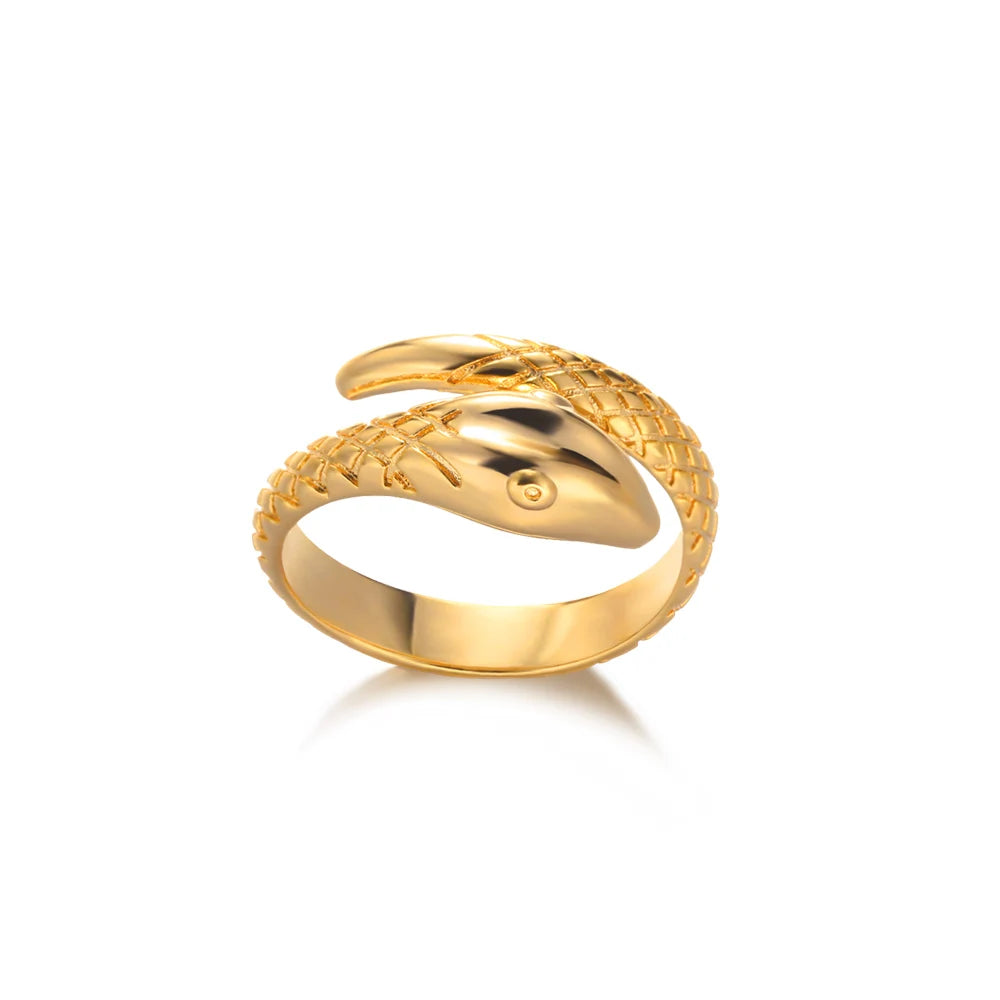 Adjustable Crystal Snake Ring