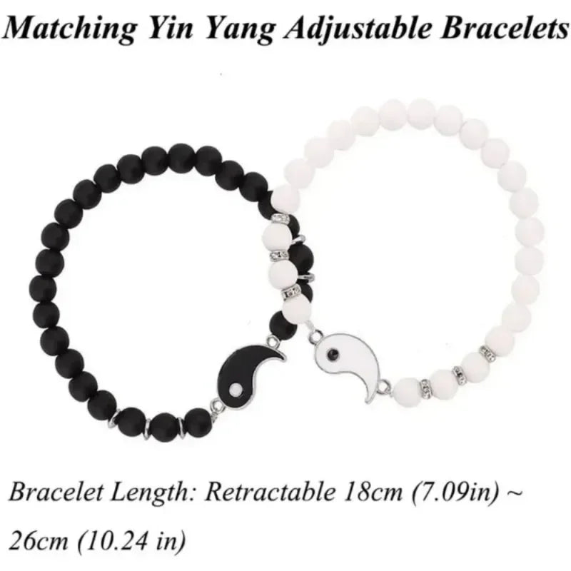 Adjustable Yin & Yang Matching Bracelets
