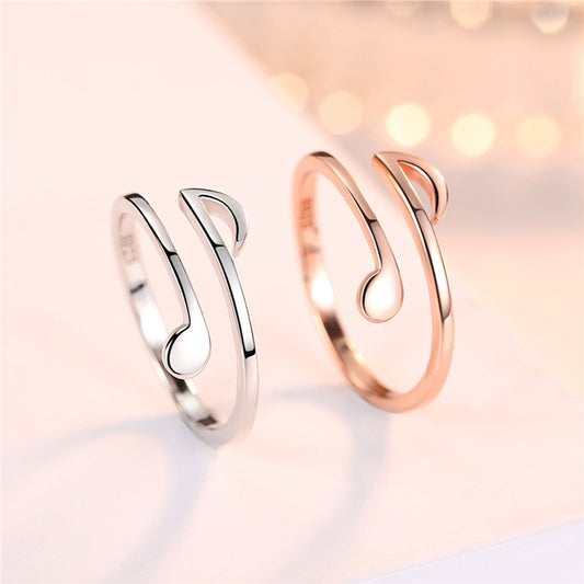 Luxury Jewelry Adjustable Music Rings