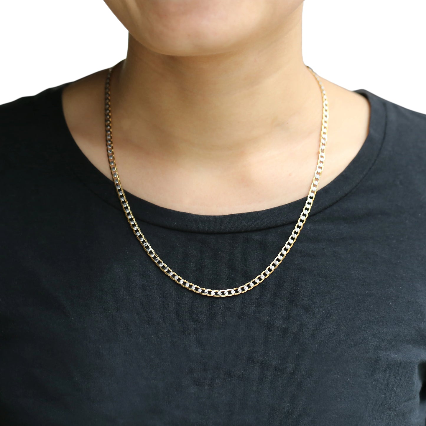 Trendsmax 4mm Gold Cuban Link Chain Necklace