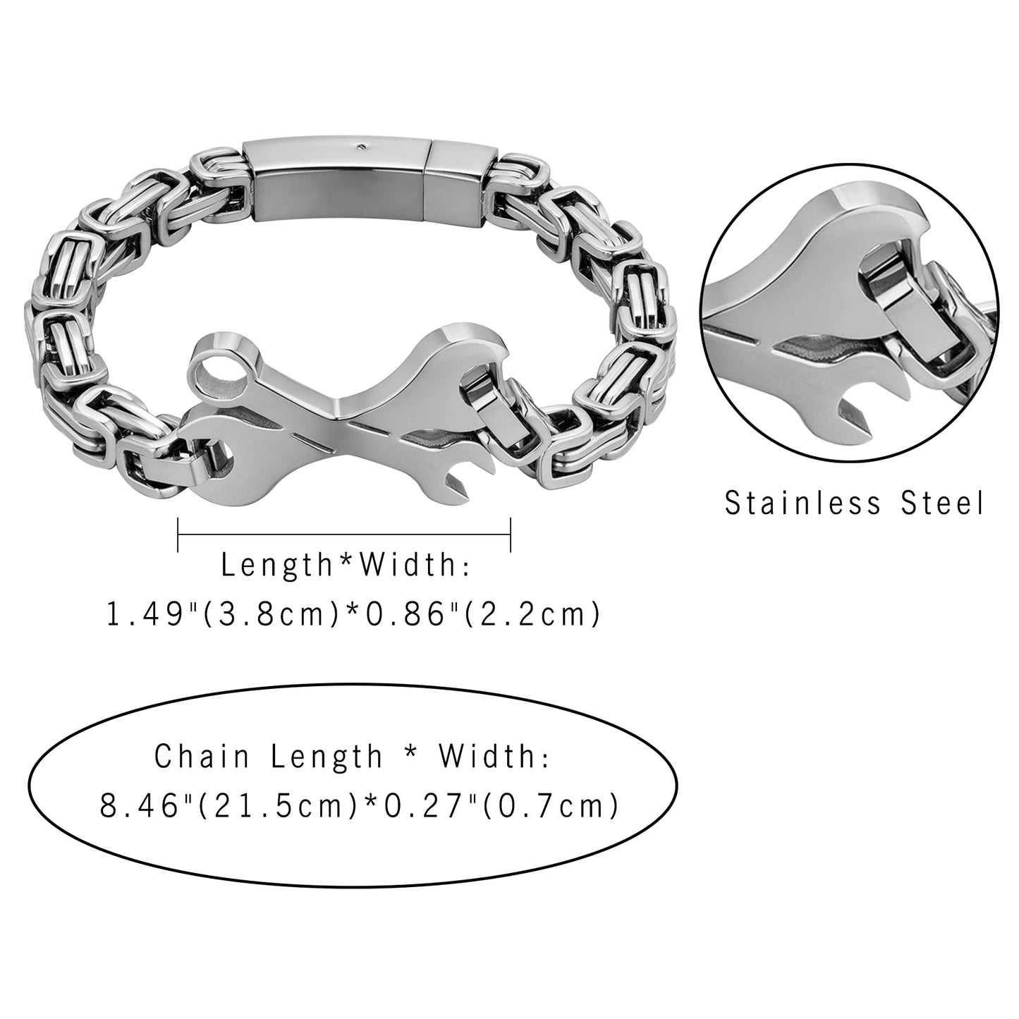 BONISKISS Spanner Wrench Bracelet