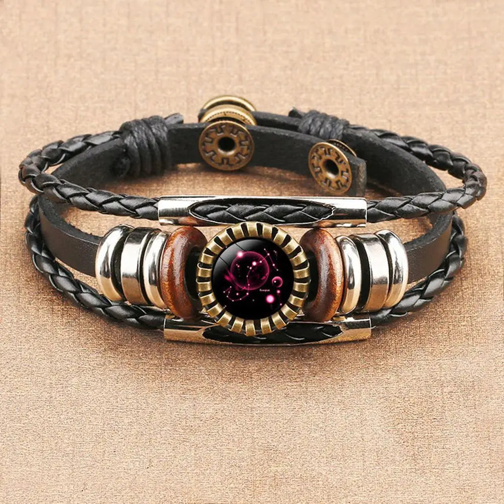 Retro Punk Leather Rope Bracelet