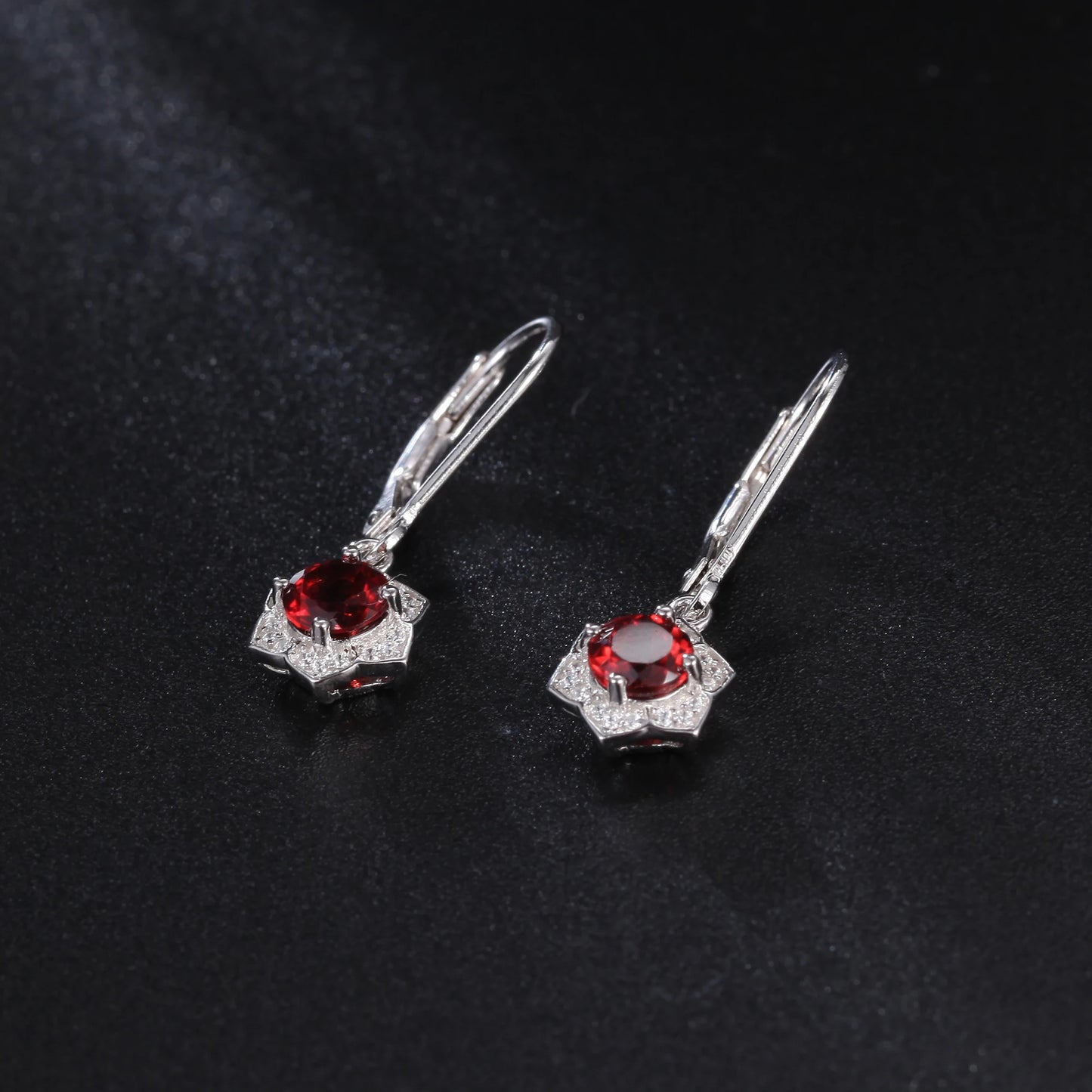 GEM'S BALLET 925 Sterling Silver Lever Back Earrings