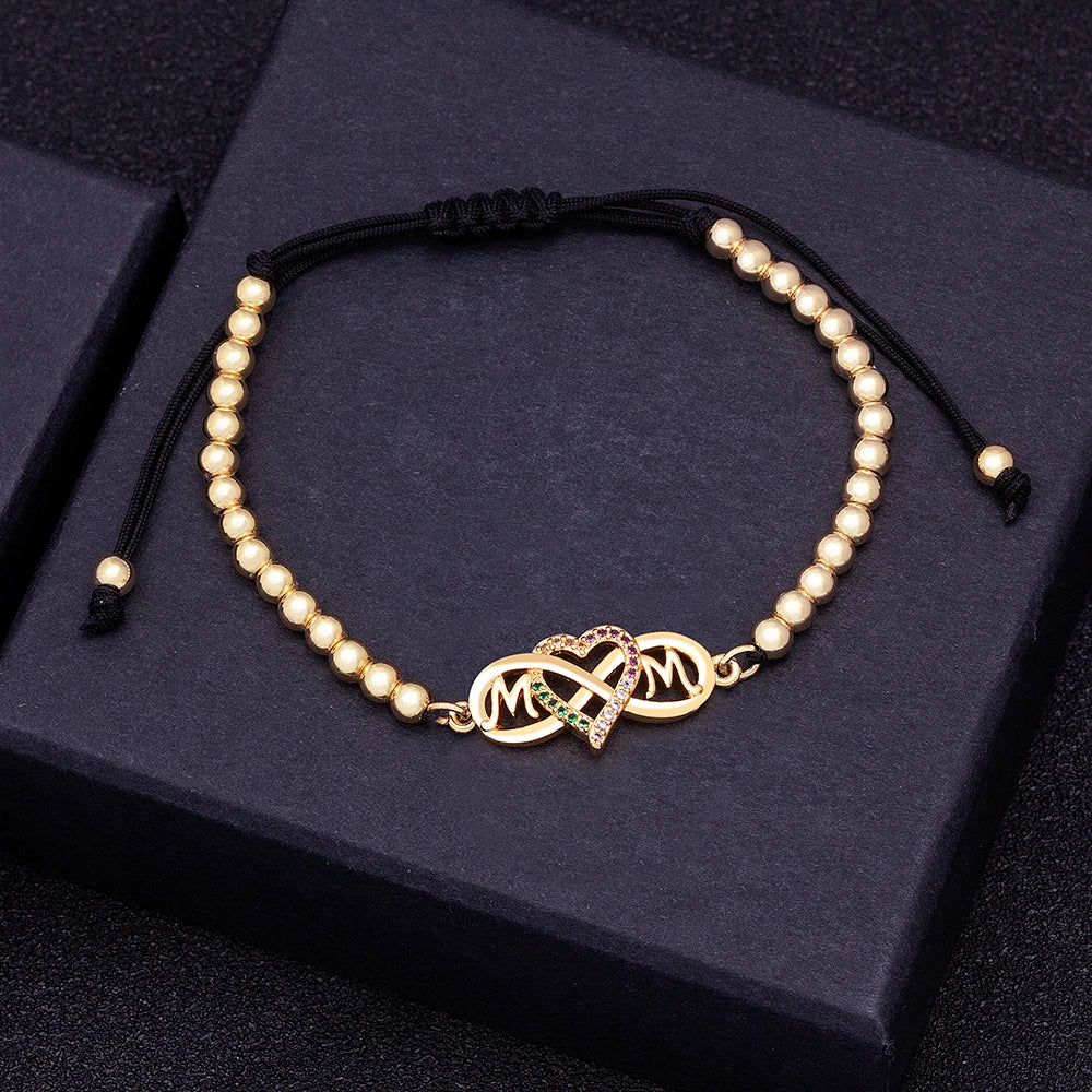 Handmade Rope Bracelet Handmade Rope Bracelet – "Mama" Heart & Butterfly Zircon Charm