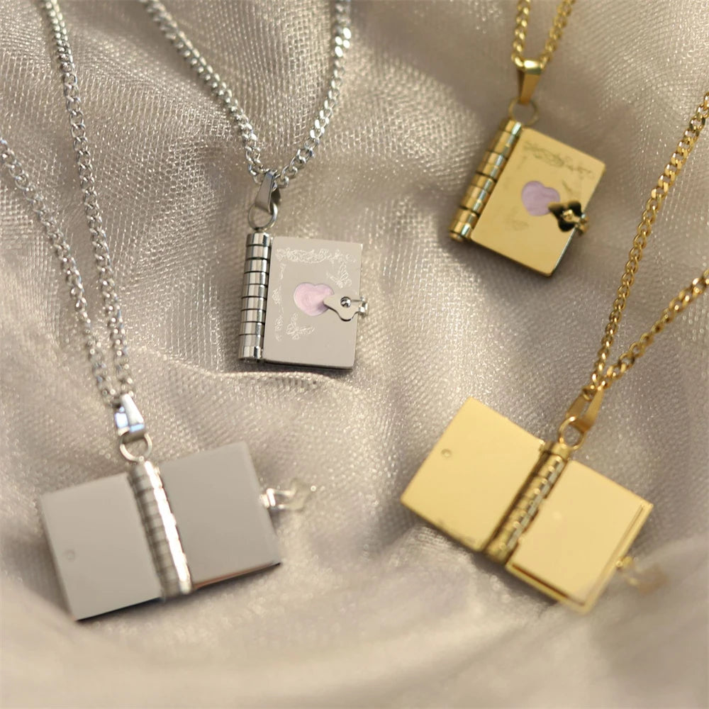 Openable Book Necklace