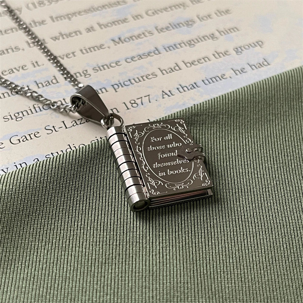 Openable Book Necklace