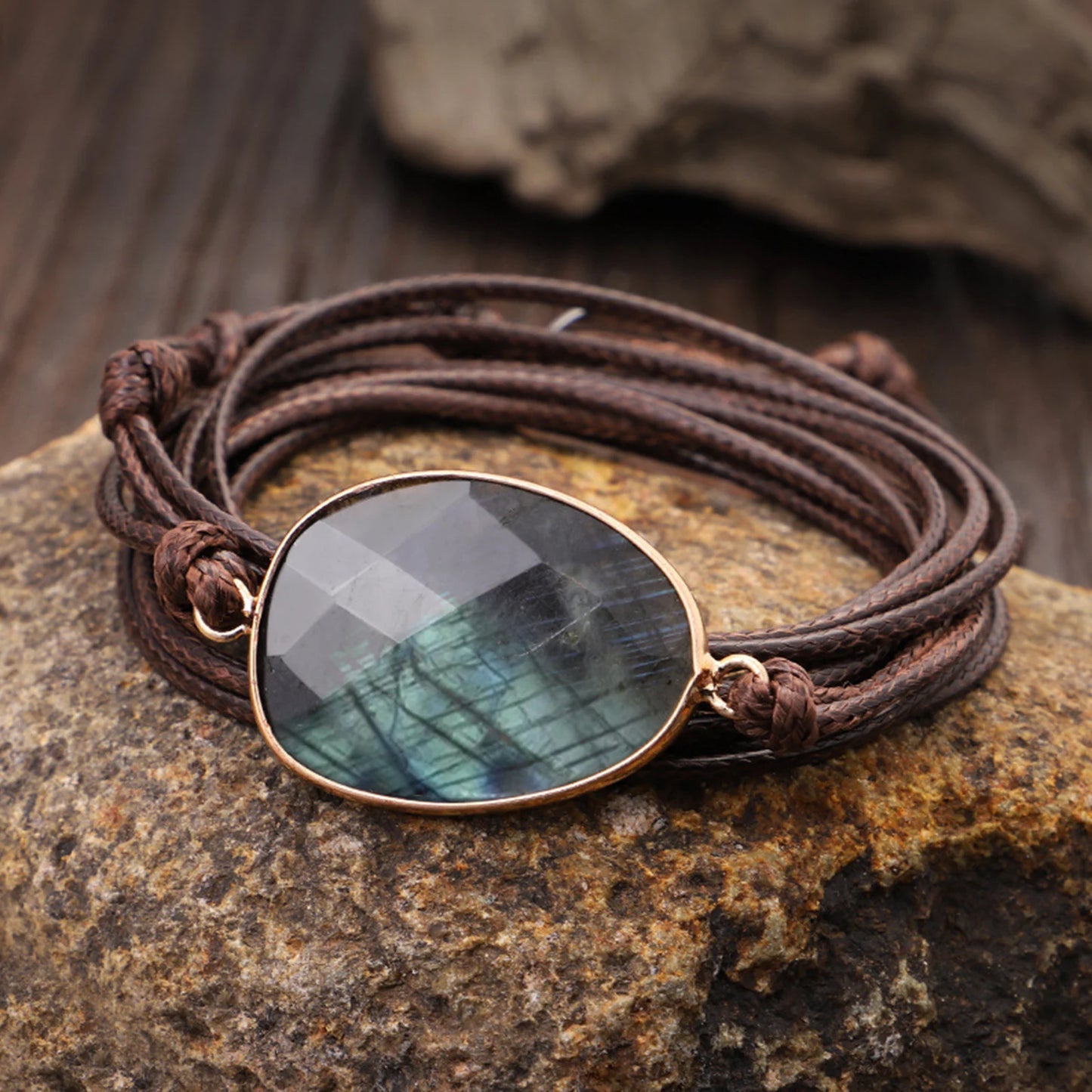 Boho Labradorite 5-Wrap Bracelet