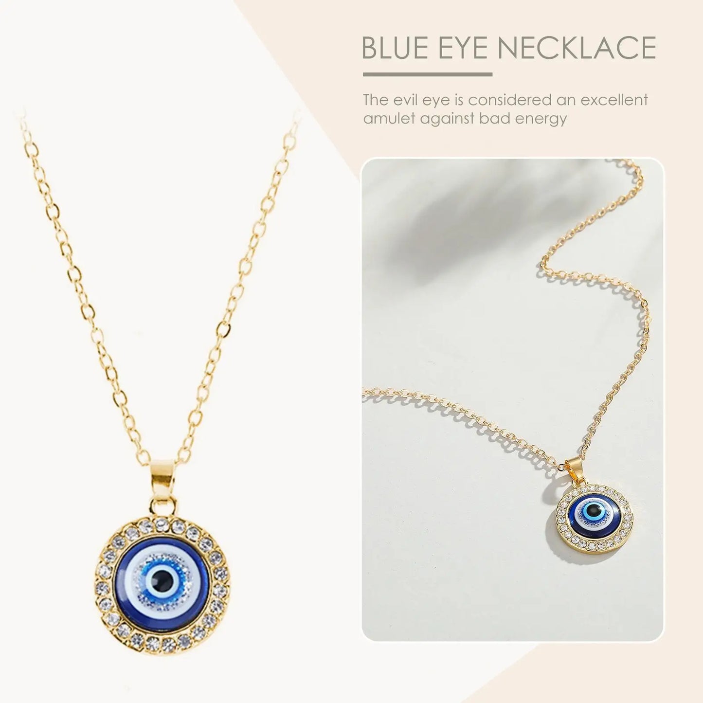 Turkish Evil Eye Pendant Necklace