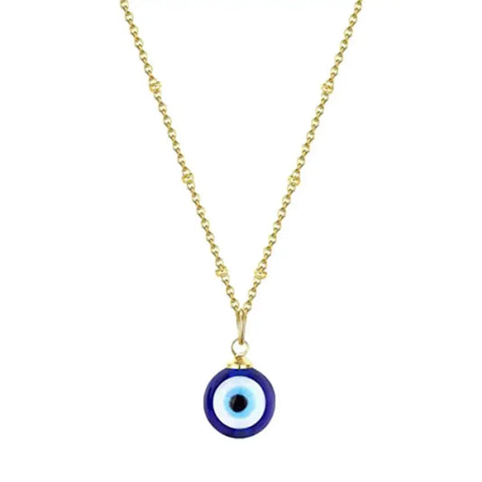 Simple Adjustable Evil Eye Pendant Necklace