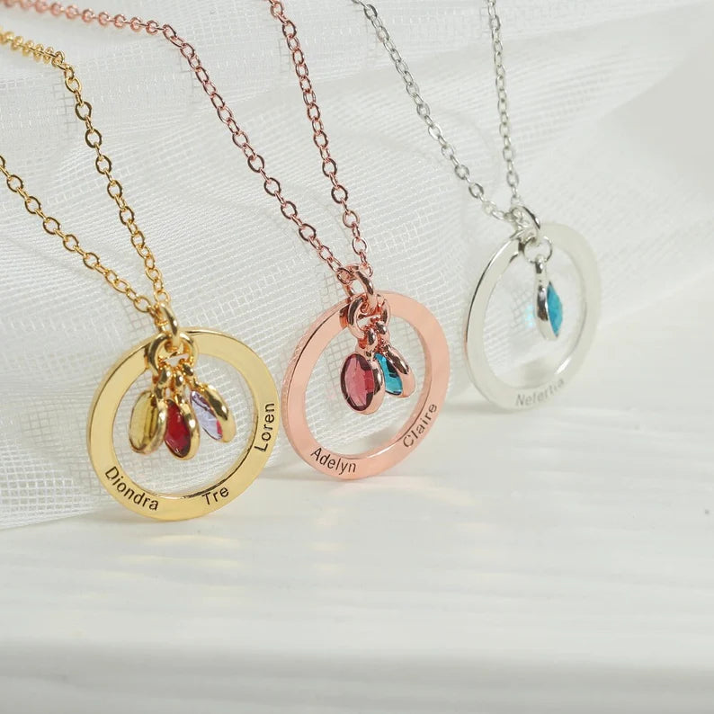 Circle of Memories Birthstone Necklace