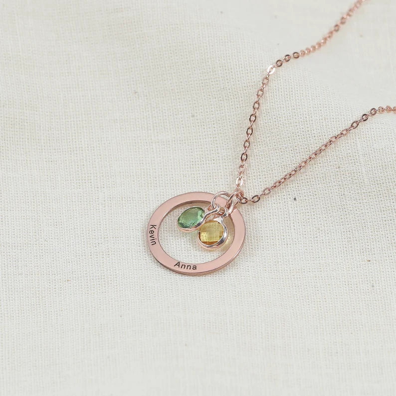 Circle of Memories Birthstone Necklace