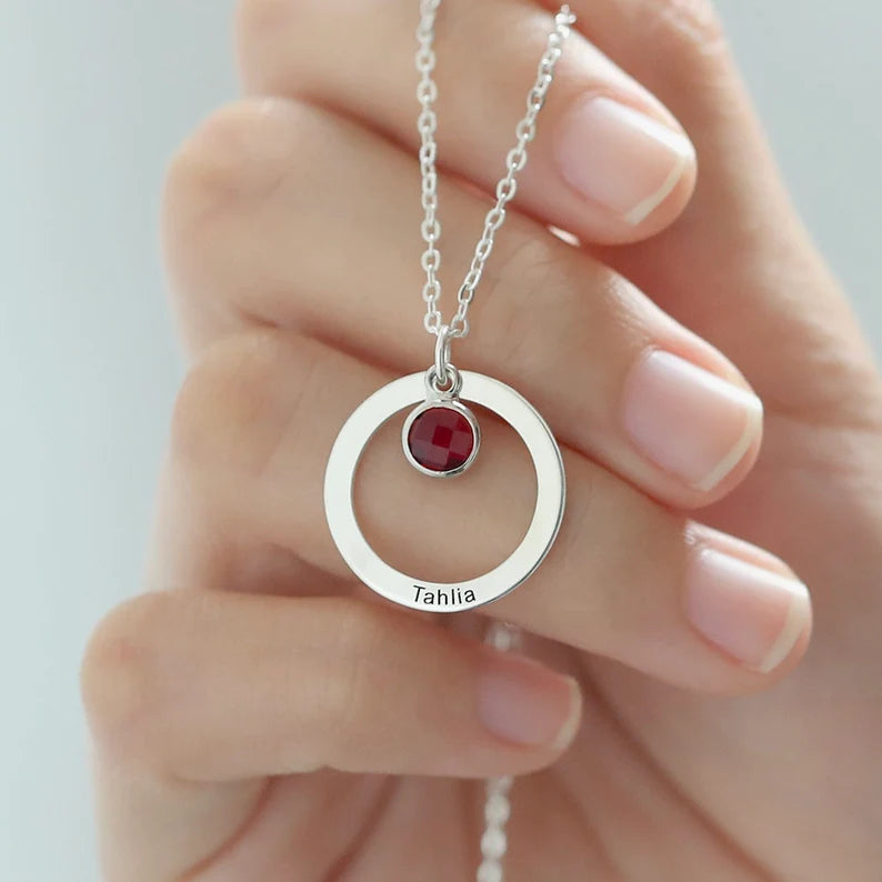 Circle of Memories Birthstone Necklace